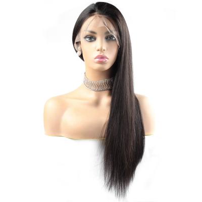 China New Arrival Silky Straight Premium Wave CASIA 10-32 Inches Natural Black Middle Long Straight Hair Color T Part Lace Front Wig Middle Part for sale