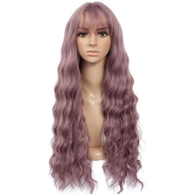 China Water Wave High Grade Pink Fashional Cheap Synthetic Hair Wigs And Closure Synthetic Wig for sale