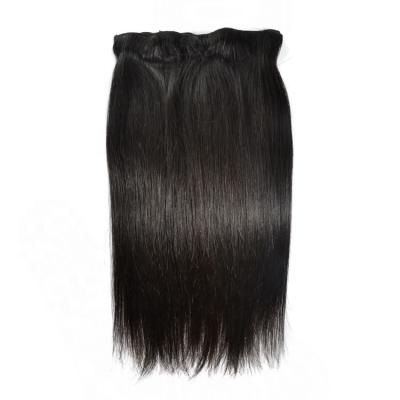 China Silky Straight Wave Clip In Hair Extensions 100% Natural Raw Brazilian Straight Hair Color Hair Extension for sale