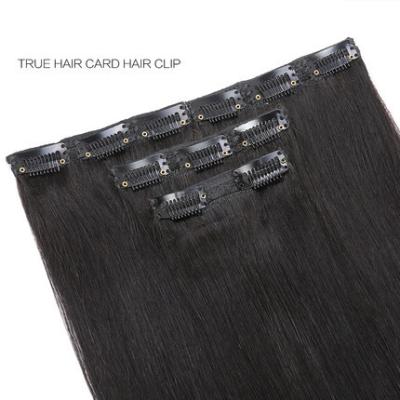 China Silky Straight Wave Wholesale 2 3 Clip In Straight Brazilian Remy Hair Clip In Hair Extensions Double Suction Hair For Black Women for sale