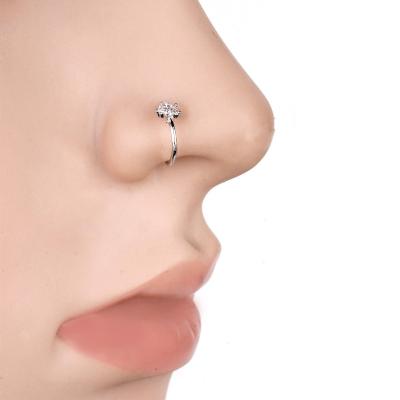 China Durable Unique Dangling Nose Piercing Non Piercing Nipple Rings Surgical Steel for sale