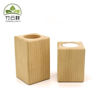 China Wooden candle holder in Exclusive Natural Beech Wood base 100% Eco Product  Accept Customized Logo for sale