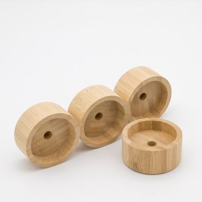 China Round Air Tight Bamboo Lids Home Kitchen  Bamboo Lids For Mason Jars for sale