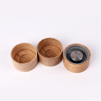 China 48mm X 26mm Sealing Bamboo Lid Cap Bamboo Lids For Glass Cups  Vacuum Cup for sale