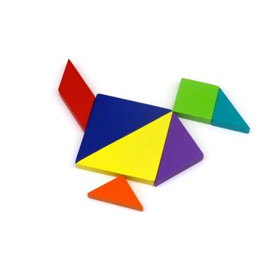 Cina Magnetico Legno Puzzle Tangram Gioco Sorting Impilazione Viaggi Tangram Puzzle Per Adulti in vendita