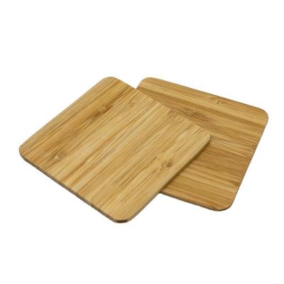 China 3mm Square Cold Drinks Bamboo Cup Coasters For Hot Beverage for sale