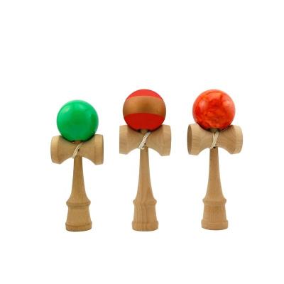 China Japanse traditioneel houten Kendama Ball Standard Game 14 jaar Te koop