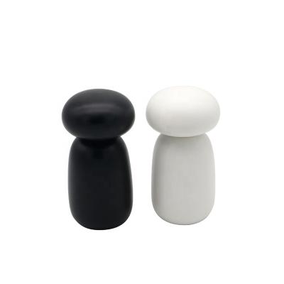 China White Black Pepper Mill Grinder Adjustable Ceramic Rotor Wooden Salt & Pepper Shakers for sale