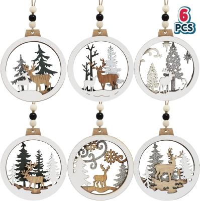 China Christmas Hollow Woodland Christmas Hanging Tree Ornaments para decoración de fiestas al aire libre en interiores en venta