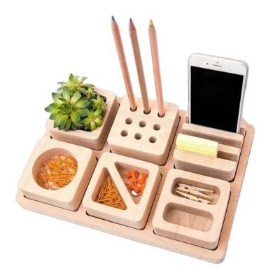 China Desktop Organizer desk accessories desk tray office organizer office accessories wood organizer jewelry for sale