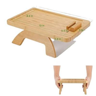 China Klassiek Sofa Armrest Organisator Snacks Zijde tafel Voor brede banken Arm Tray Table Draagbare tafel Te koop