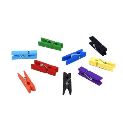 China High Quality Colorful Durable Wooden Clothespins For Picture Clip Snack Bag Sealing Hanging Christmas Tree Ornaments for sale