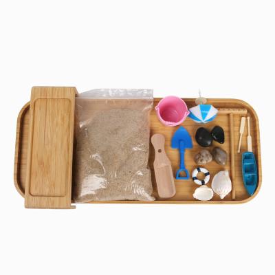 Chine Zen Garden pour bureau, Kit de jardin Zen japonais avec sphère de timbre de sable et accessoires essentiels, Mini Zen Sandbox Kit de décoration de bureau à vendre