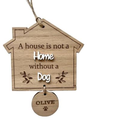 China wooden sign pet gift  wooden sign Home decor  Personalised dog sign for sale