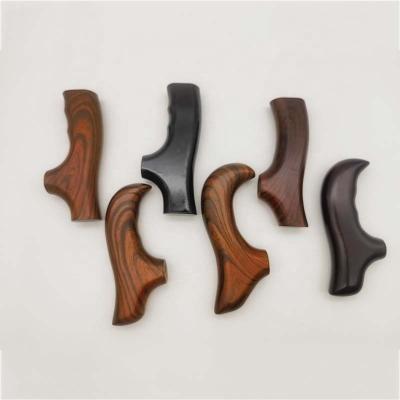 China Customize Solid Wood Crutch Handgrip Non-slip Wooden Handle Wooden Accessories for sale