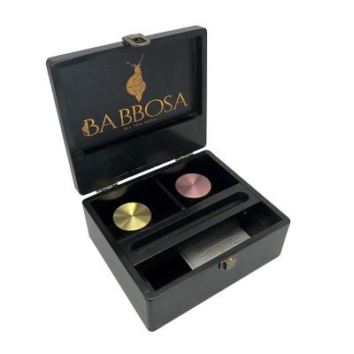 China Caja de almacenamiento de perfumes de madera con bandeja de cenizas de madera para caja de almacenamiento de puros en venta