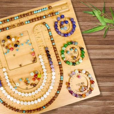 China New Bamboo Combo Beading Board for Jewelry Bracelet Making and Necklaces Design Beading Mats Trays for sale