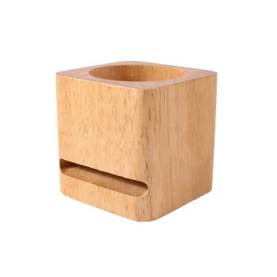 China Universal Cell Phone Stand with Loudspeaker Holder Wooden Phone Stand Bamboo Phone Dock Stands for sale