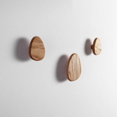 China Wooden coat hooks for wall stone hook wall mount entryway decoration for sale