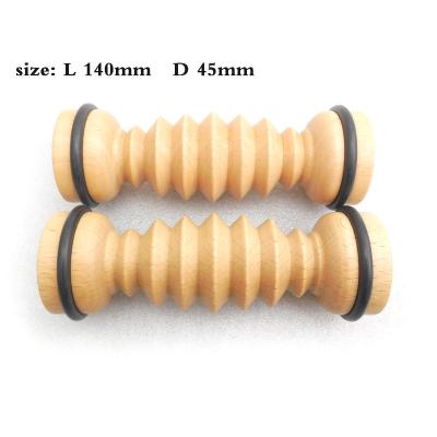 China Wooden  Foot Roller - Hand hold Body  Massager , High quality Beech wood material with clear varnishing  140x45MM for sale