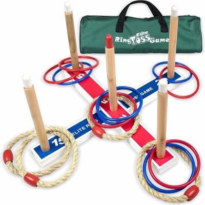 China Wooden Ring Toss Game set for child &  Adult-Outdoor game set for sale