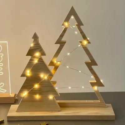 China Exquisite wooden Christmas tree decoration High quality table decoration Christmas decoration for sale