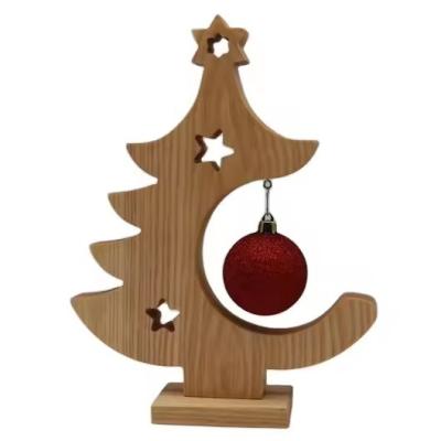 China Árbol de Navidad de madera personalizado Decoraciones de árbol de Navidad Decoraciones de mesa en venta