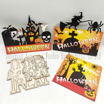 China Halloween Holzdekoration Hängendes Schild Geisterfest Szene Dekoration Weihnachtsfeier Ornamente Anhänger zu verkaufen