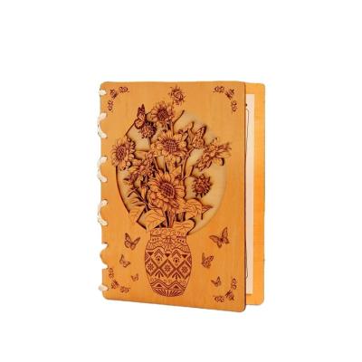 China Sunflower Wooden Cards with Unique Design for Birthday Happy Anniversary Cards Wooden Greeting Cards to Show Appreciation for sale