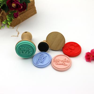 China Childrens Toy Silk Printing Cartoon Cookie Stamp Gift Custom Wooden Toy Stamp for sale