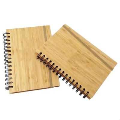 China Customized Laser Engraving Wooden Cover Notebook Spiral Diary Planner for sale