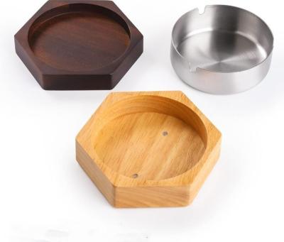 China Eco-Friendly Wooden Ashtray Stylish and Sustainable Choice for Smokers. Handmade with High-Quality Wood. for sale