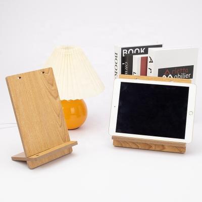 China Natural Bamboo Wooden Splicing Detachable Cell Phone Stand Desktop Portable Holder for sale