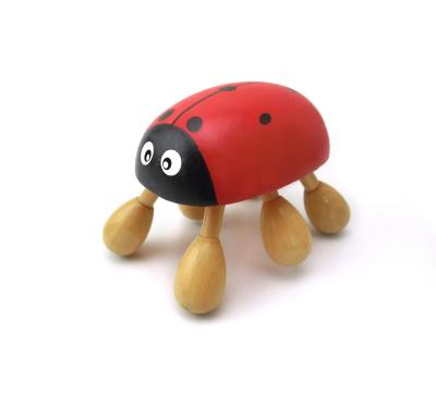 China wooden  ladybug shaped head massager / body massager- foot roller for sale