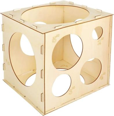 China Collapsible Wood Balloon Sizer Cube Box for Balloon Decorations, Balloon Arches, Balloon Columns for sale