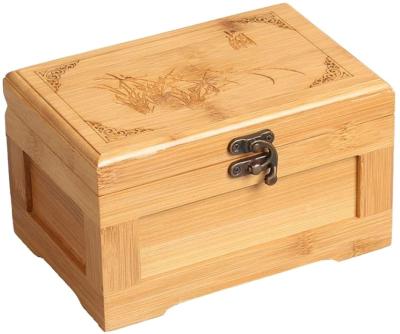 China Independent Locker Double Stash Box Bamboo Jewelry Storage Box With Tray ODM for sale