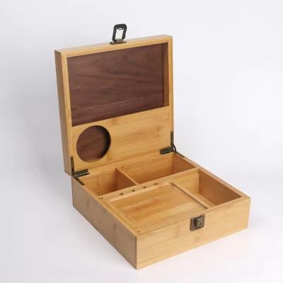 China Customized Bamboo Rectangular Storage Box Wooden Watch Box Jewelry Storage for sale