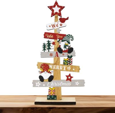 China christmas decorations  Table  Christmas Wooden Table Sign Xmas Tabletop  Gnome tree for sale