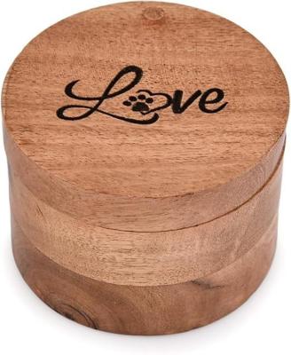 China Acacia Wood Loving Dog Urn A Beautiful and Durable Tribute for Your Beloved Pet for sale