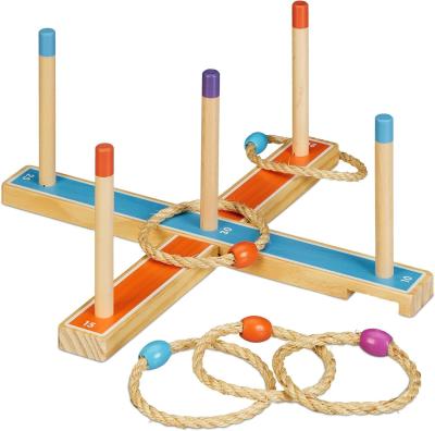 China Wooden Yard Game Set - Fun Throwing Game for All Ages! Ideal Outdoor Ring Toss for Kids and Adults for sale