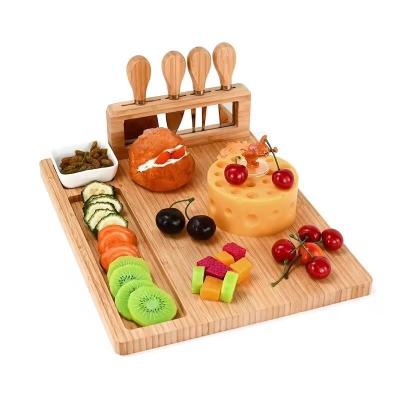 China Fruit Antibacterial  Wooden Knife Holder Cheese Board Knife Board Holder for sale