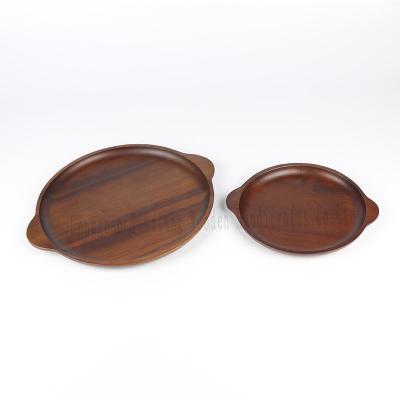 China Premium Acacia Wood Tray – Elegant Serving Platter for Food, Drinks, or Home Décor, Durable Wooden Organizer Tray for Kitchen, Coffee Table for sale