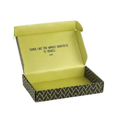 China Recyclable Black Custom Printing Gift Cardboard Luxury Corrugated Shipping Box for sale