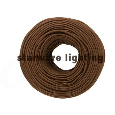 China Decoration Lightings Textile Wire Cloth Cable Braided Electrical Wire Cloth Covered Wire / Chocolate Brown for sale