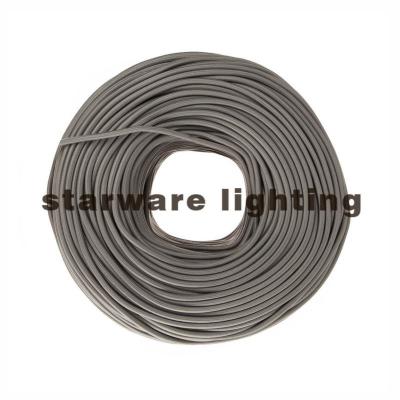 China Decoration Lightings1 2 Core 3 Core Textile Electrical Cable Braided Twisted Wire Rope / Gray for sale