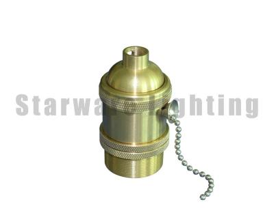 China E26 Screw Pull Chain Switch Copper Lamp Holder Edison Bulb Socket for sale