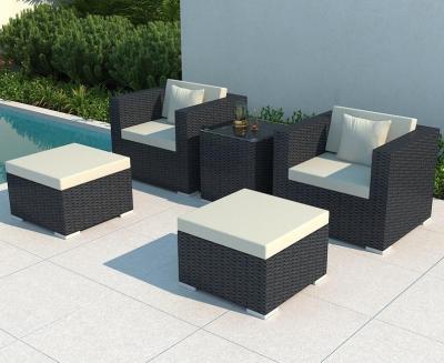 China Eco-freindly hot sale outdoor sofa set rattan wicker furniture patio sofa sets outdoor rattan sofa stool for sale