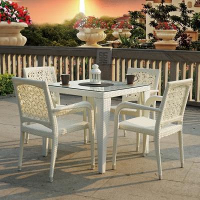 China Weather Furniture Wholesale Customized Outdoor Furniture Patio Rattan Garden Table And Chair Dining Set for sale