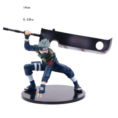 China Cartoon Toy Anime Character Narut 0es Hagi Kakashi With Decapitated Sword Action Number Toys In Bag for sale