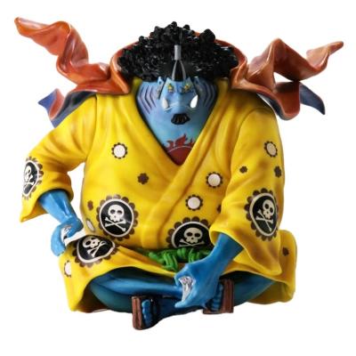 China One Piece Decoration Boxed Cartoon Toy Anime Jinbe Qiwu Sea Resonance Haixia Sitting Position Figure Gift for sale